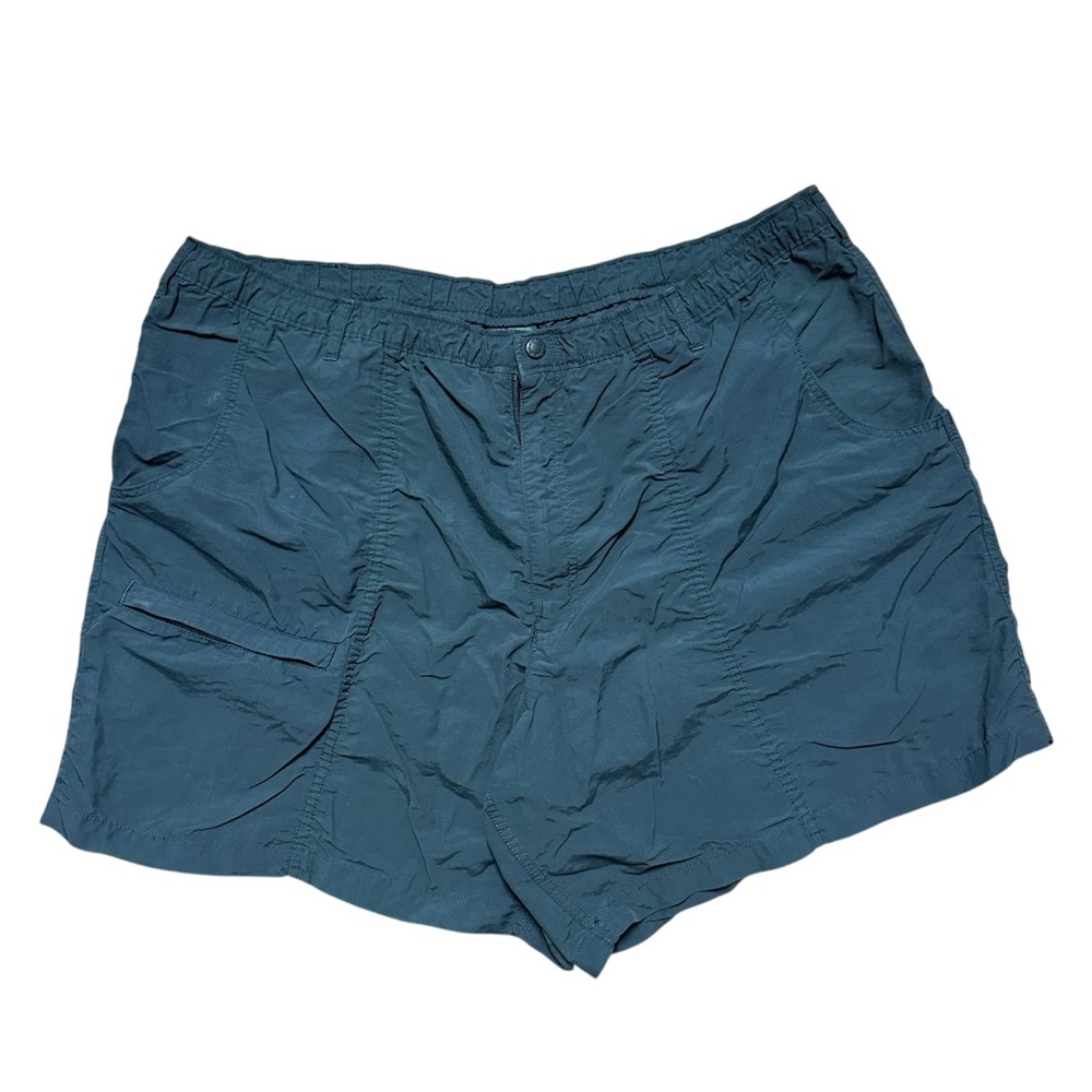 Vintage 90s Cabelas Outdoor Green Lightweight Nylon Cargo Shorts Size XL